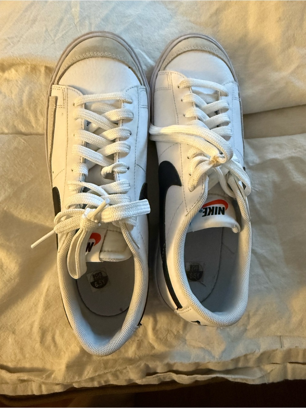 Nike Big Kid’s White and Black Blazer Low Sneakers